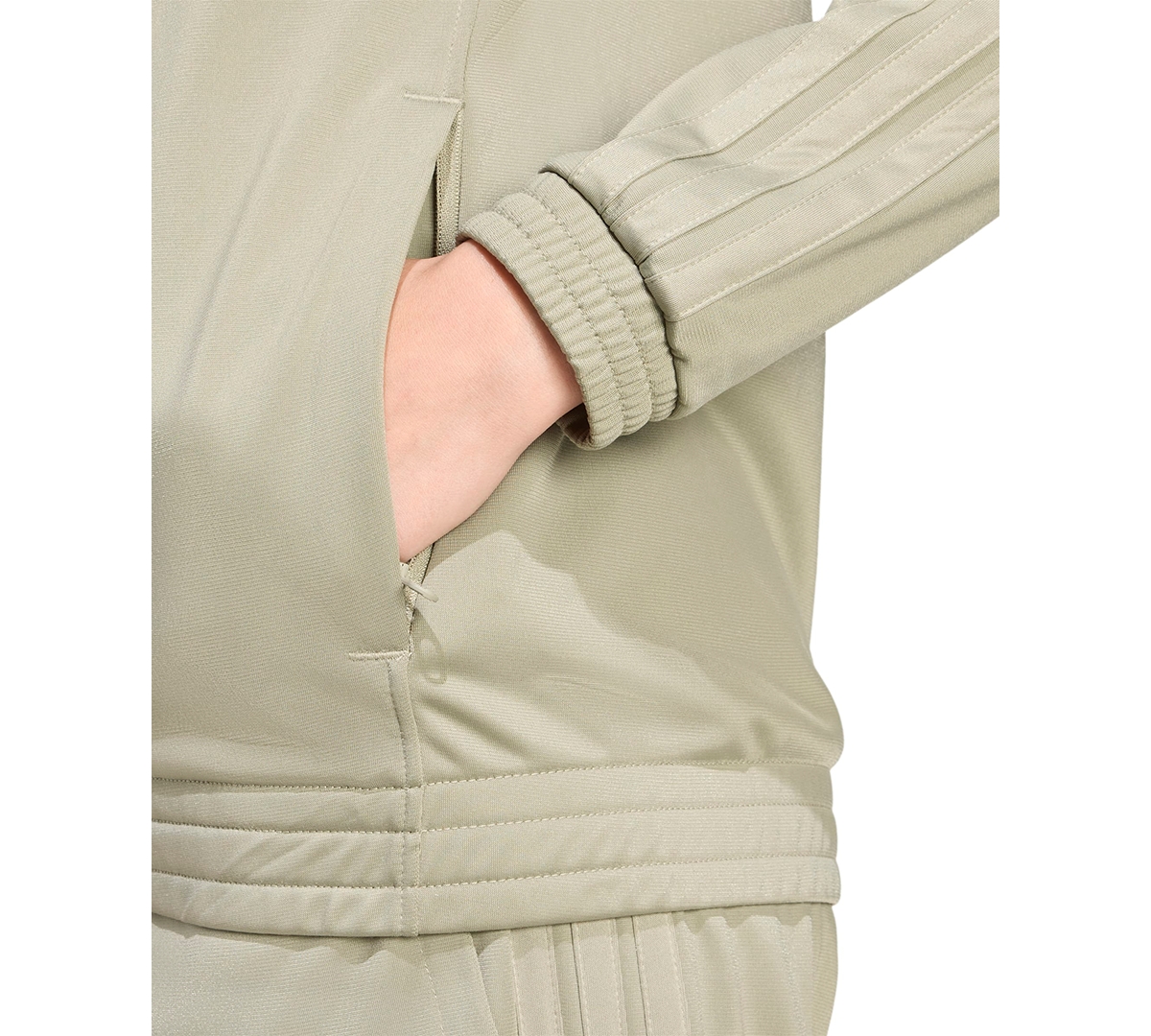 Adidas Originals Women's Tricot 3-stripes Track Jacket In Neutral