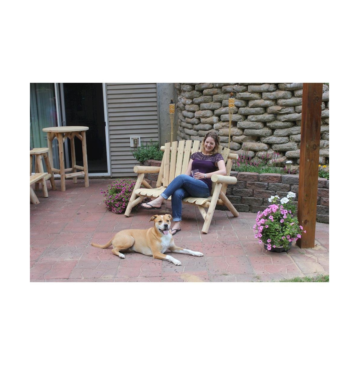 Contoured Comfort Cedar Log 4ft Love Seat
