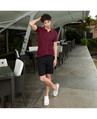 Men's Argyle-Knit Slim-Fit Shirt