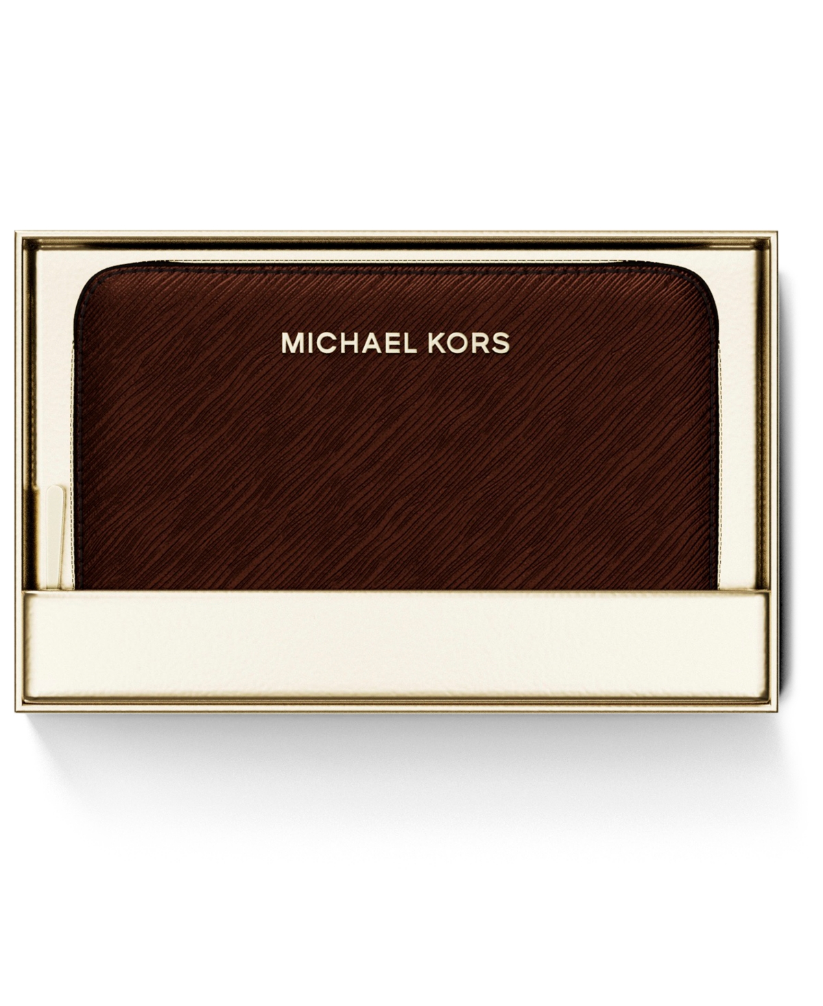 Michael Kors Women's Jet Set Small Zip Around Card Case In Brown