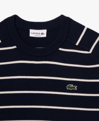 Men's Striped 3D Crewneck Sweater