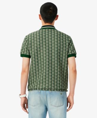 Men's Classic Fit Monogram Jacquard Polo Shirt