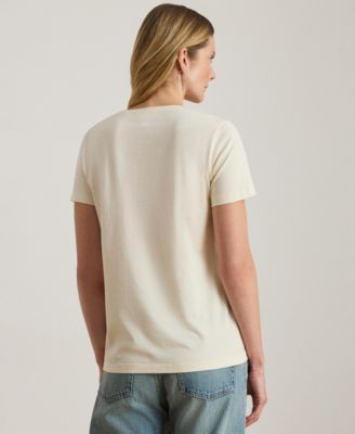 Women's Beaded-Crest Jersey T-Shirt