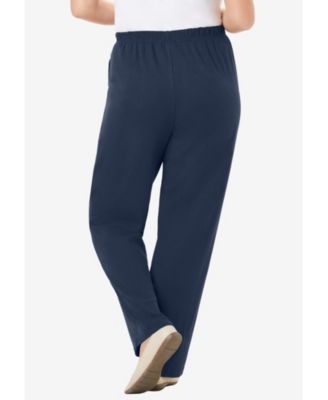 Women's Within Tall 7-Day Knit Ribbed Straight-Leg Pull-On Pants