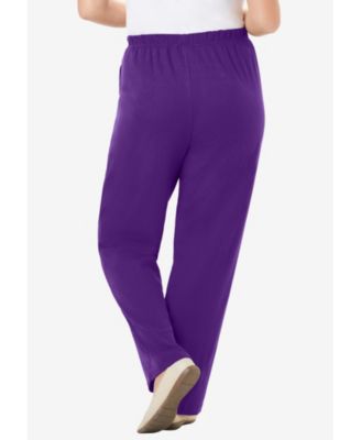 Women's Within Tall 7-Day Knit Ribbed Straight-Leg Pull-On Pants