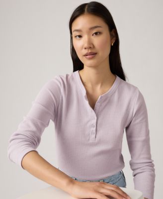 Women's Dana Henley Long Sleeve Top