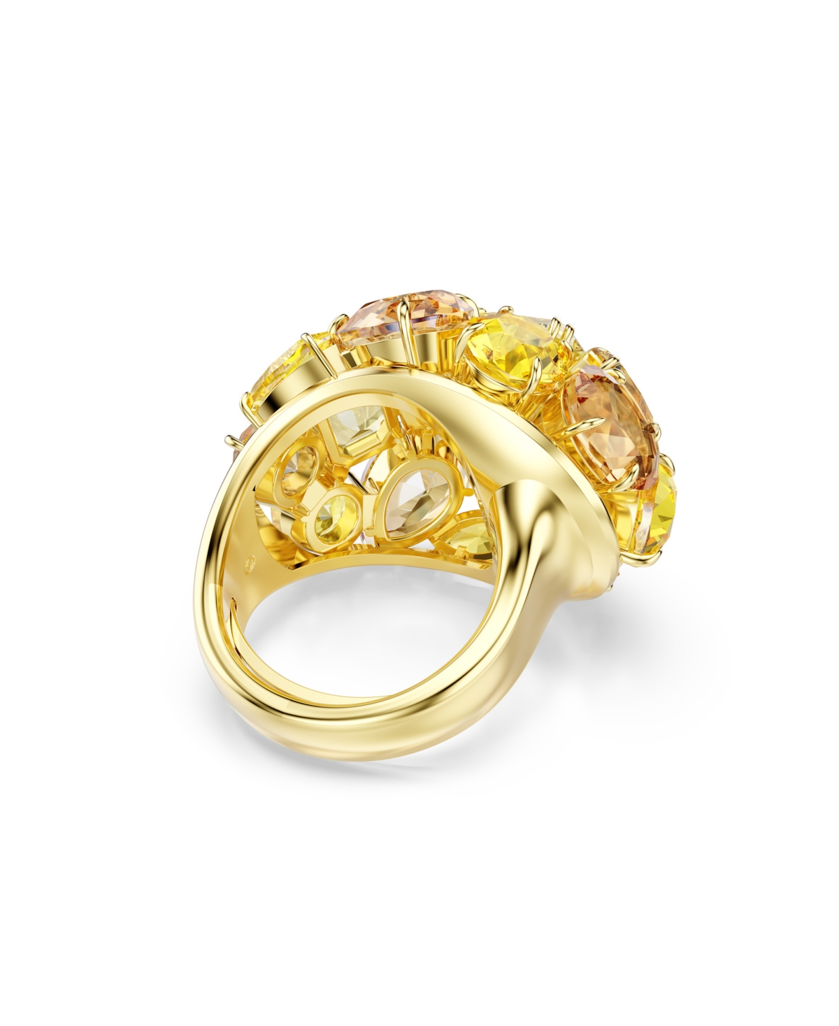 Swarovski Gema Yellow Gold-Tone Plated Cocktail Ring
