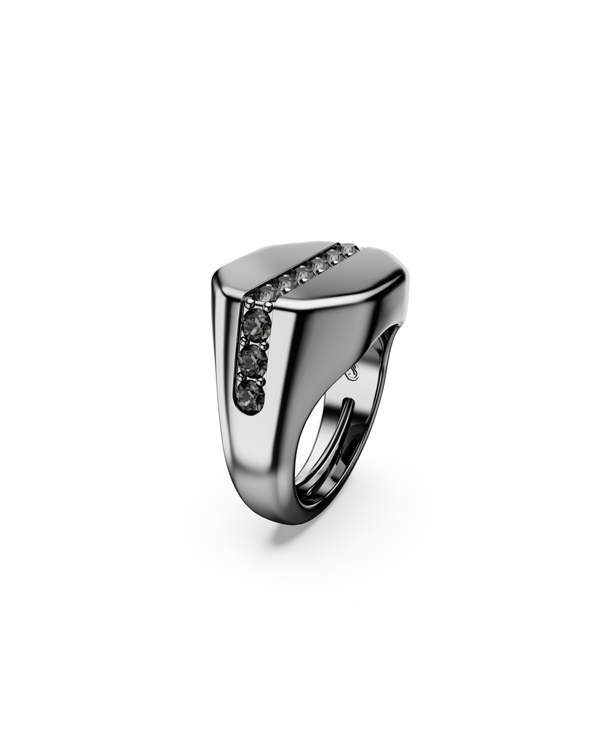 Swarovski Dextera Black Ruthenium Plated Octagon Ring