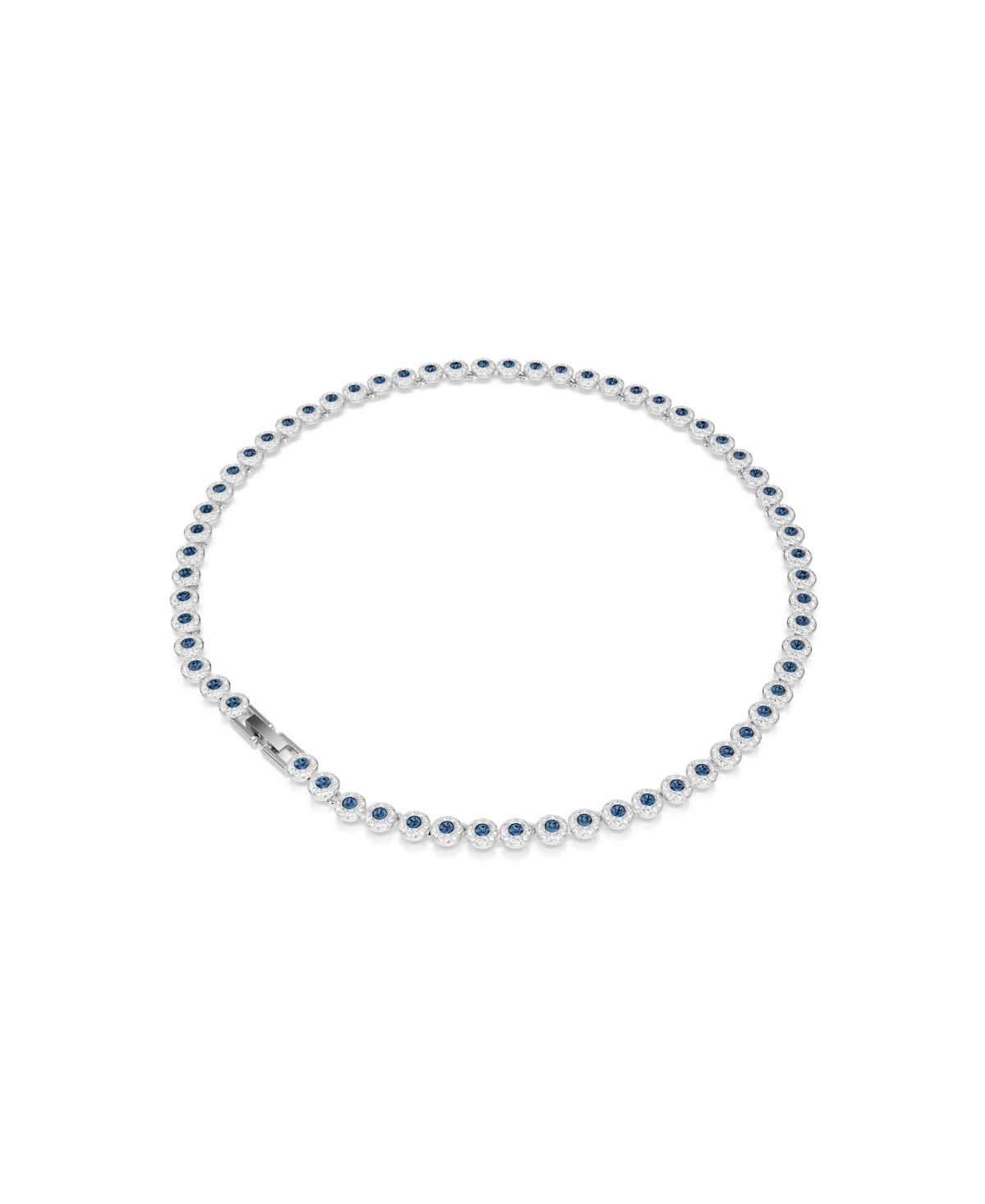 Swarovski Una Angelic Rhodium Plated Crystal Tennis Necklace In Multi