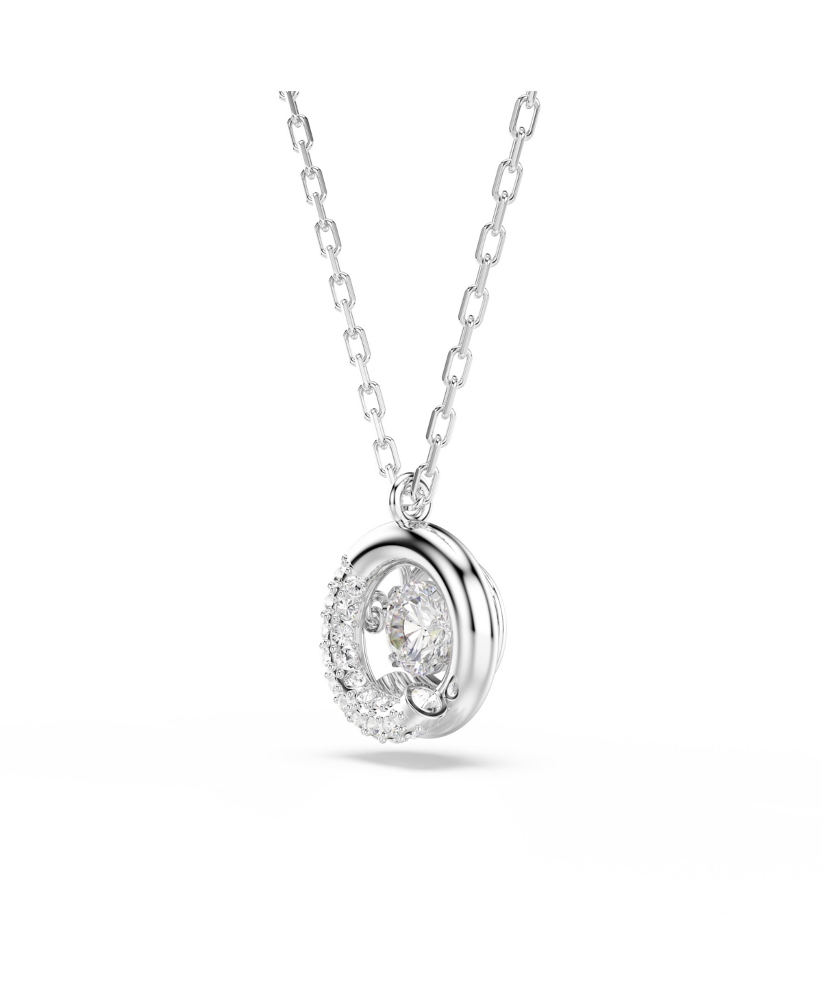 Swarovski Dextera Rhodium Plated Pendant Necklace In Metallic