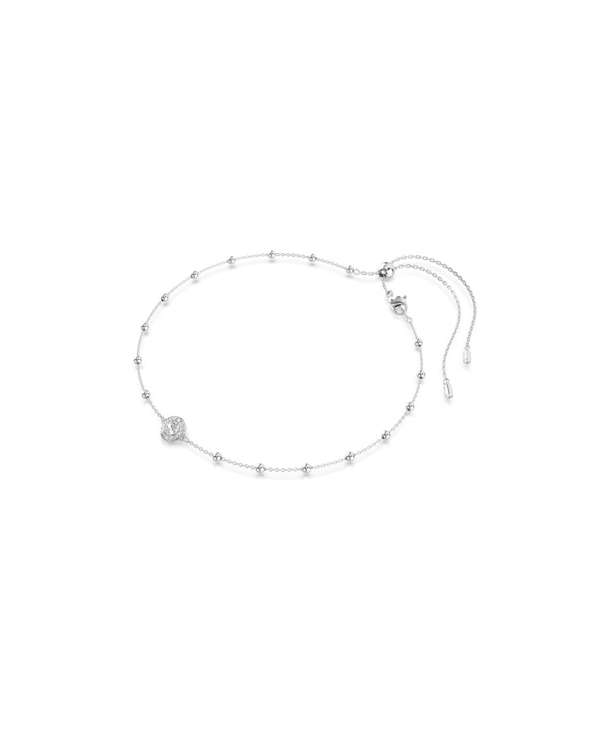 Swarovski Rhodium Plated Crystal Una Angelic Necklace In Silver