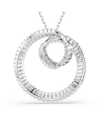 Matrix Rhodium Plated Pendant Necklace