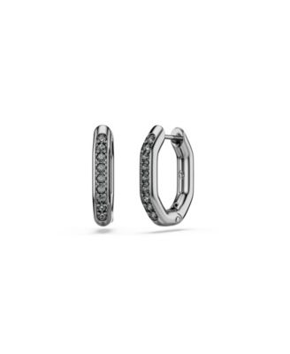 Dextera  Rhodium Plated Hoop Earrings