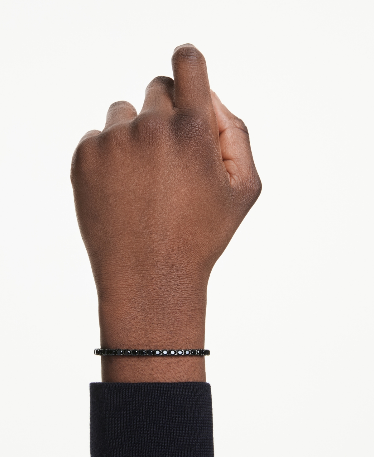 Swarovski Swaroski Matrix Ruthenium Plated Tennis Bracelet In Black