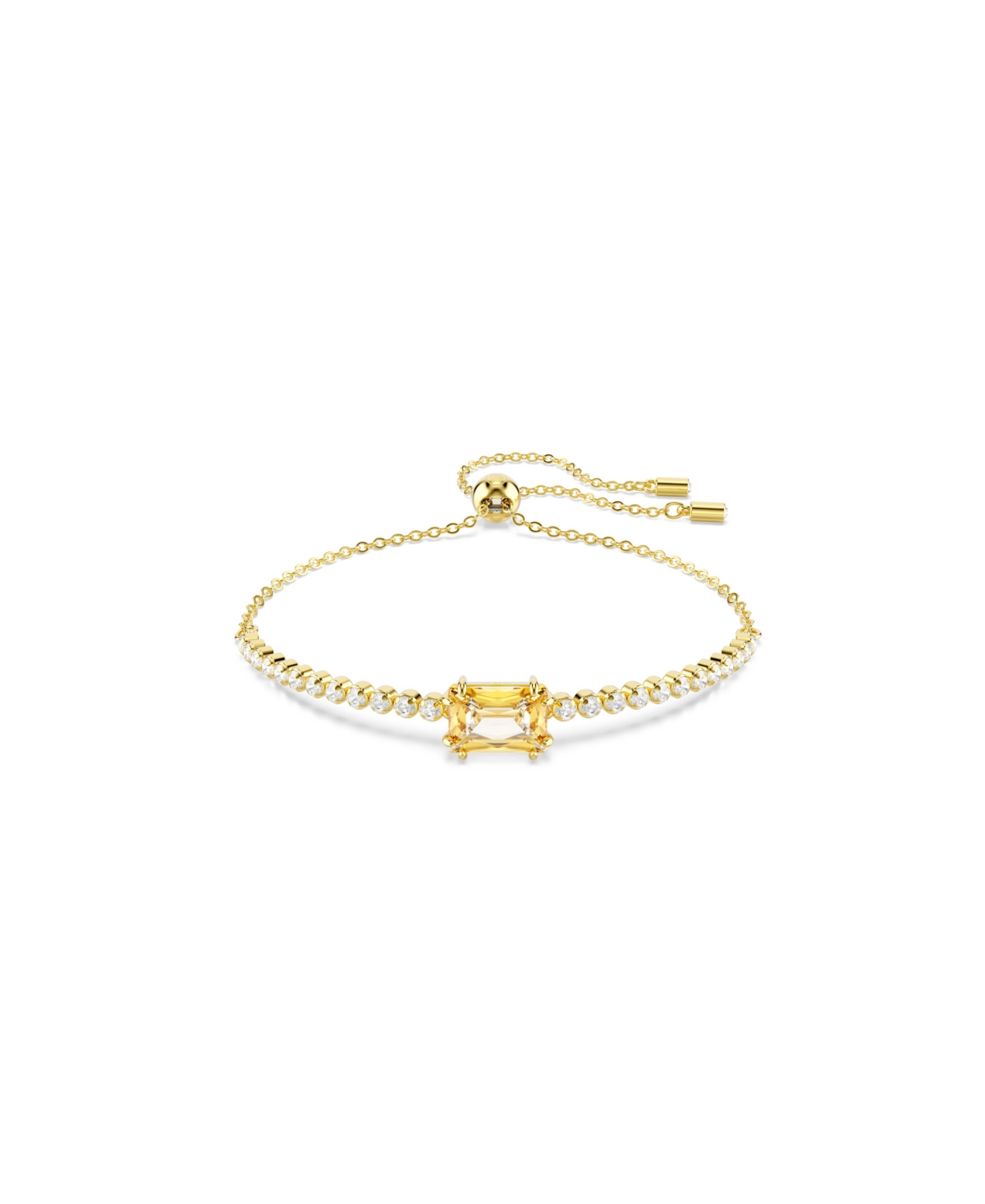 Swarovski Swaroski Matrix Gold-tone Plated Tennis Bracelet In Gold