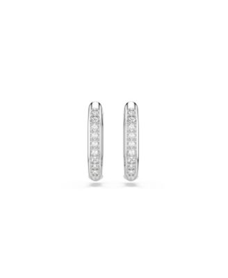 Dextera  Rhodium Plated Hoop Earrings
