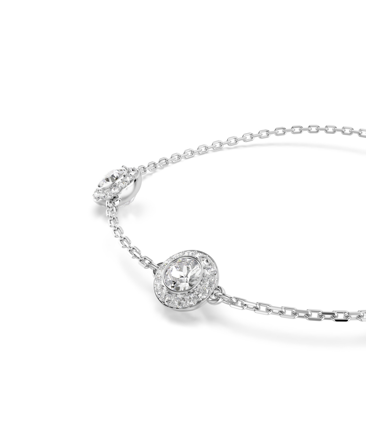 Swarovski Una Crystal Rondelle Angelic Chain Bracelet In Silver