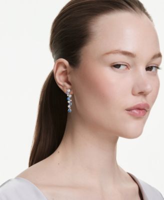 Constella Rhodium Plated Drop Earrings