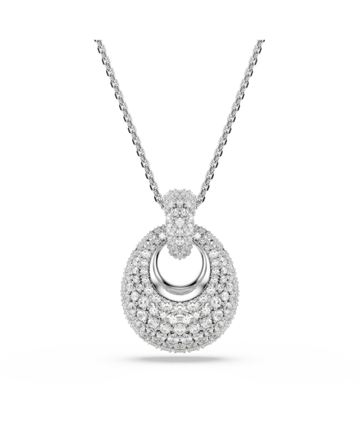 Swarovski Sublima Rhodium Plated Pendant Necklace In White