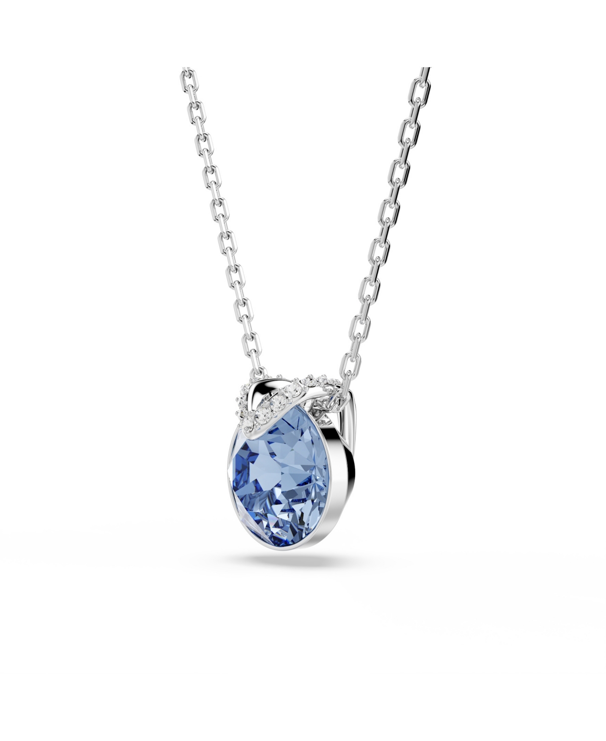Swarovski Bella Gold-tone Plated V Pendant Necklace In Blue
