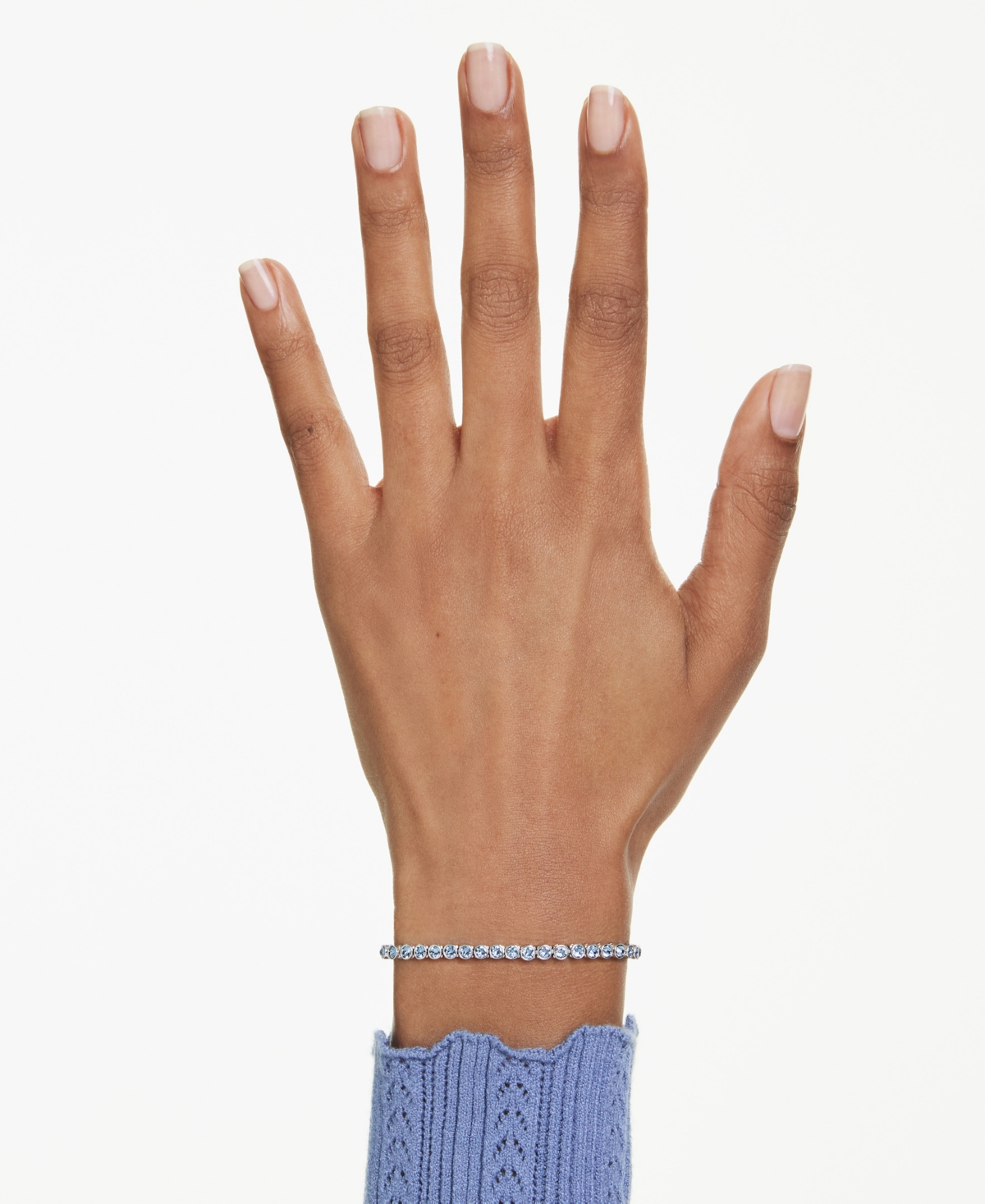 Swarovski Swaroski Imber Emily Rhodium Plated Tennis Bracelet In White