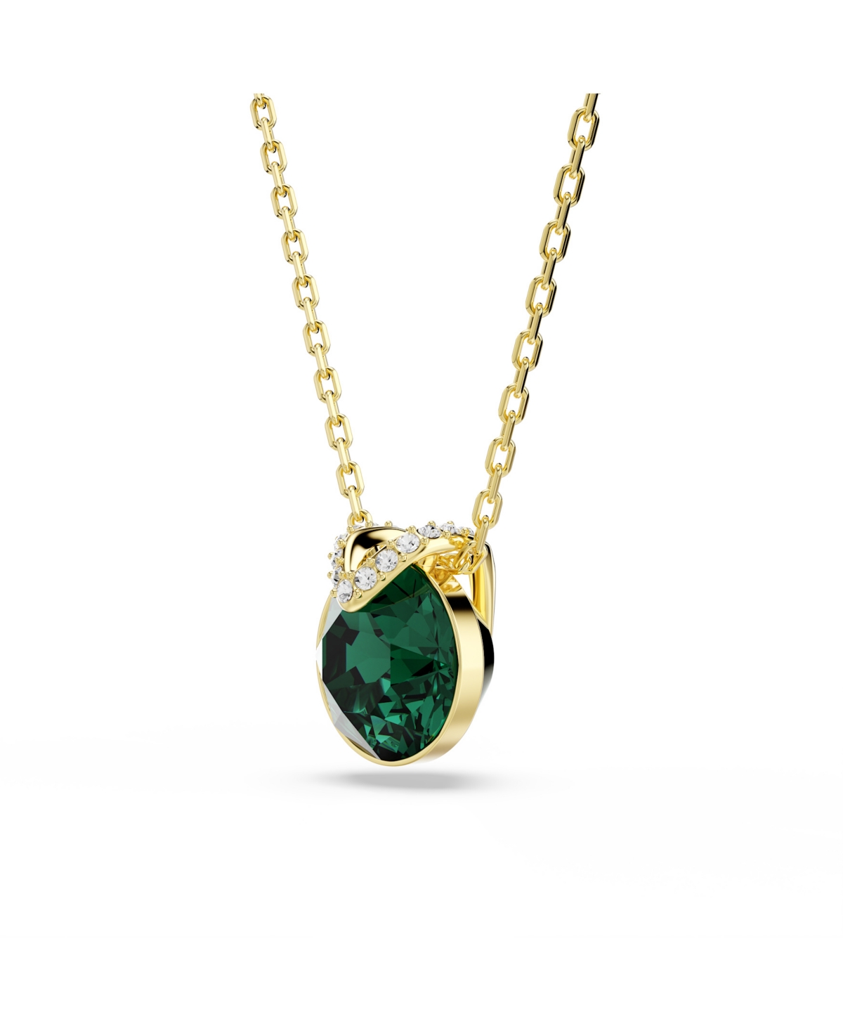 Swarovski Bella Gold-tone Plated V Pendant Necklace In Gold