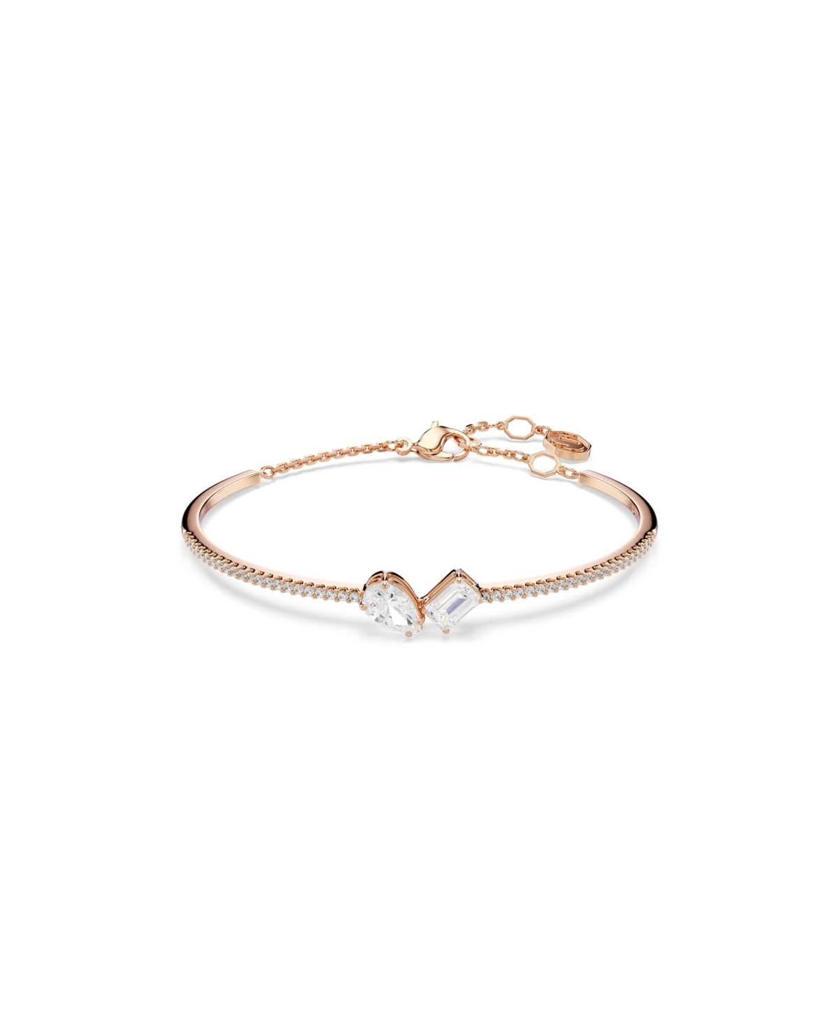 Swarovski Swaroski Mesmera Rose Gold-tone Plated Bangle In Gold