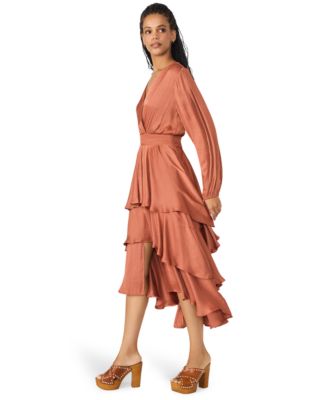 Women's Bei Smocked-Waist Tiered High-Low Dress