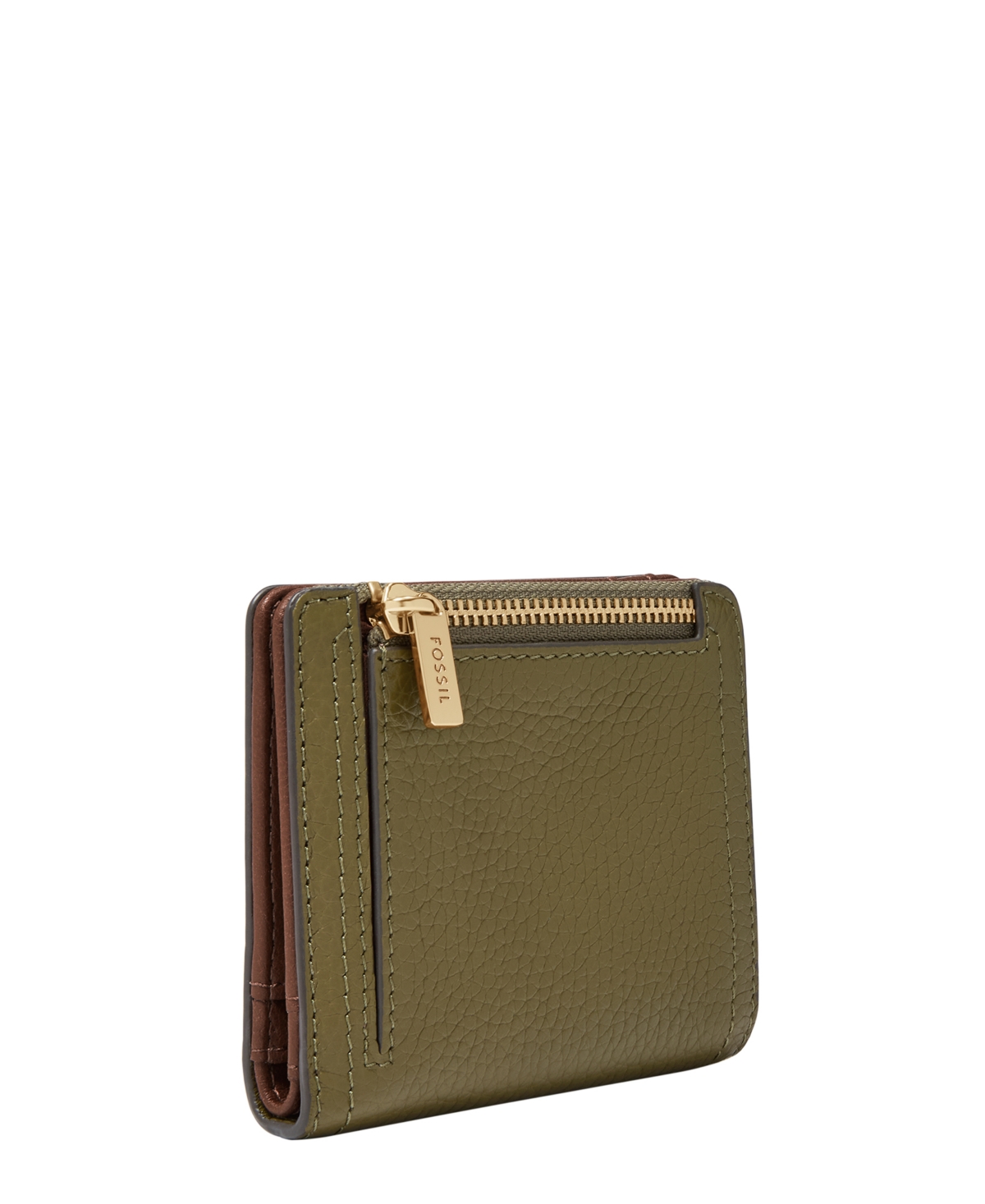 Fossil Logan Leather Small Bifold Wallet In Green