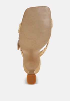 Womens Nimaya Braided Criss-Cross Strap Sandals