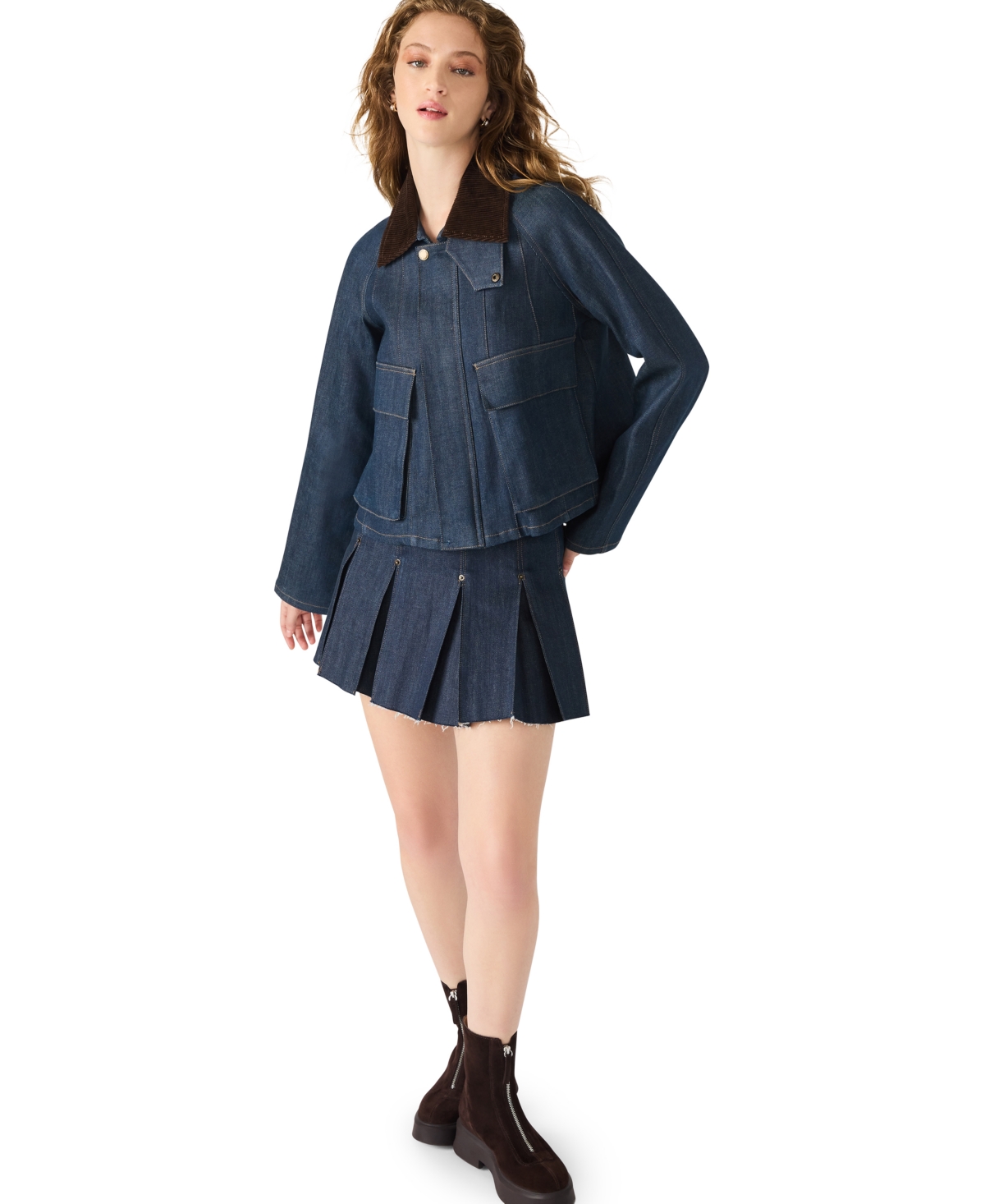 Steve Madden Justina Jacket In Blue