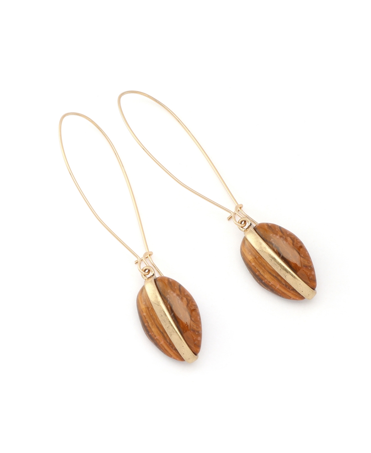 Robert Lee Morris Soho Heirloom Charms Tiger's Eye Bead Dangle Earrings