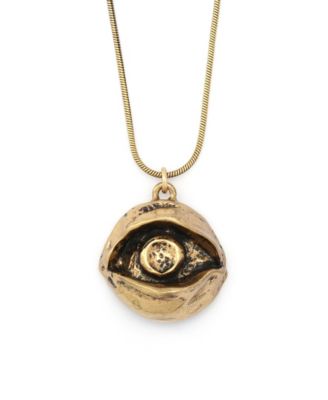 Gold Heirloom Charms Evil Eye Pendant Necklace