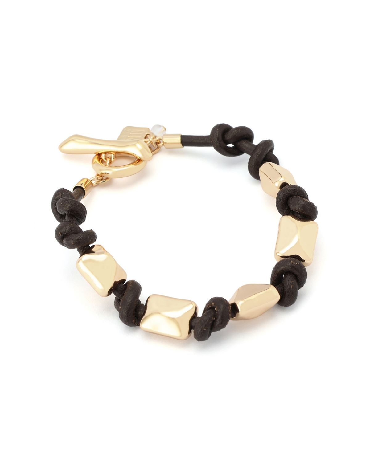 Robert Lee Morris Soho Gold Heirloom Charms Pyramid Woven Bracelet