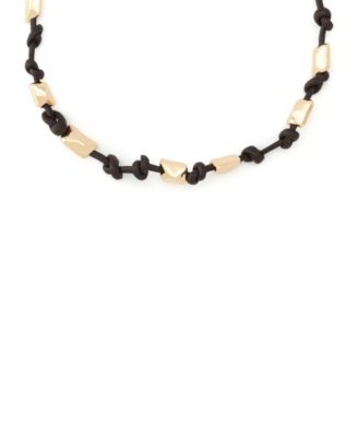 Gold Heirloom Charms Pyramid Woven Collar Necklace