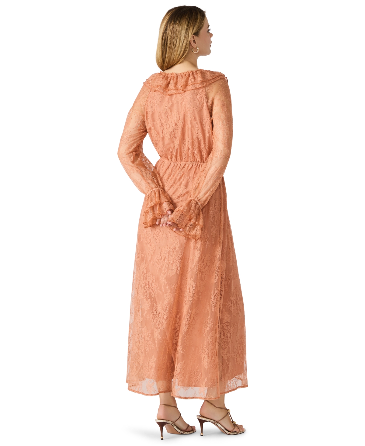 Steve Madden Women's Rosabella Ruffle Collar Midi Dress