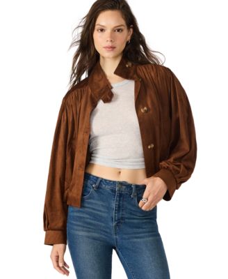 Women's&nbsp;Faux Suede Deirdra High Collar Jacket