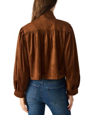 Women's&nbsp;Faux Suede Deirdra High Collar Jacket