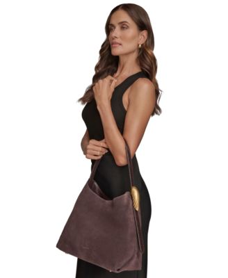 Georgette Suede Medium Bucket Bag