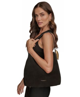 Georgette Suede Medium Bucket Bag