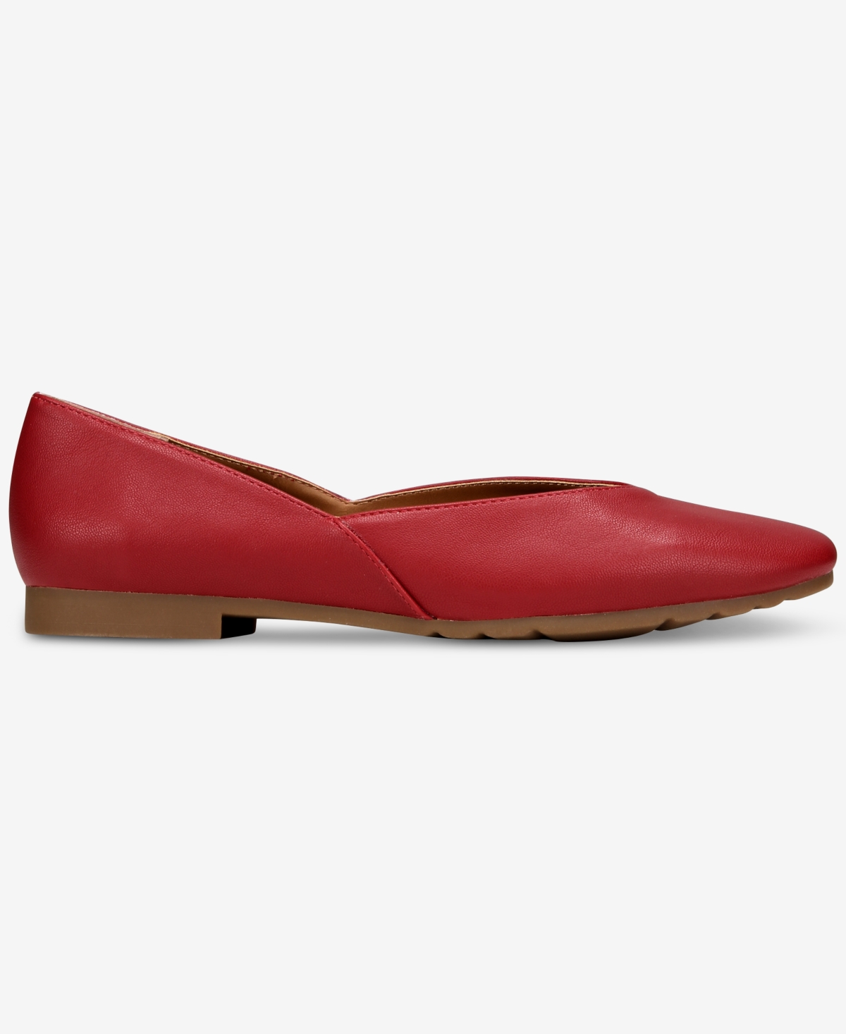 Style & Co Women's Ashtonn Snip Toe Ballet Flats, Exclusively At Macy's In Red