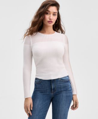 GUESS - Women's Rowena Ribbed Chenille Sweater