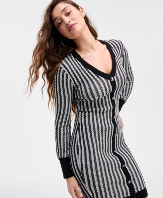 Women's Josie Ribbed V-Neck Cardigan Dress