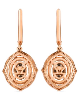 Nude and Chocolate Drop Earrings (0.26 ct. t.w.) in 14K Two-Tone Gold