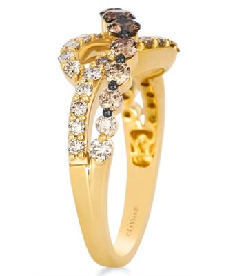 Chocolate Ombre Diamond Ring (1.24 ct. t.w.) in 14K Honey Gold