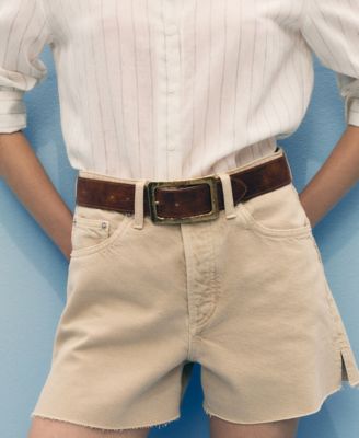 Women's Frayed Hem Denim Shorts