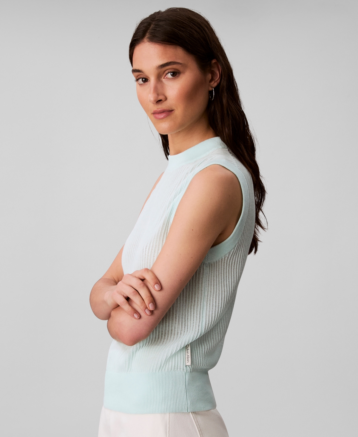Calvin Klein Women's Mesh Sweater Vest