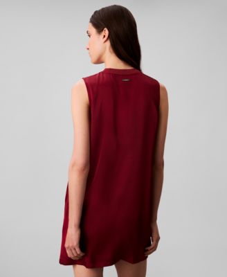Women's Mixed Media Mini Shift Dress