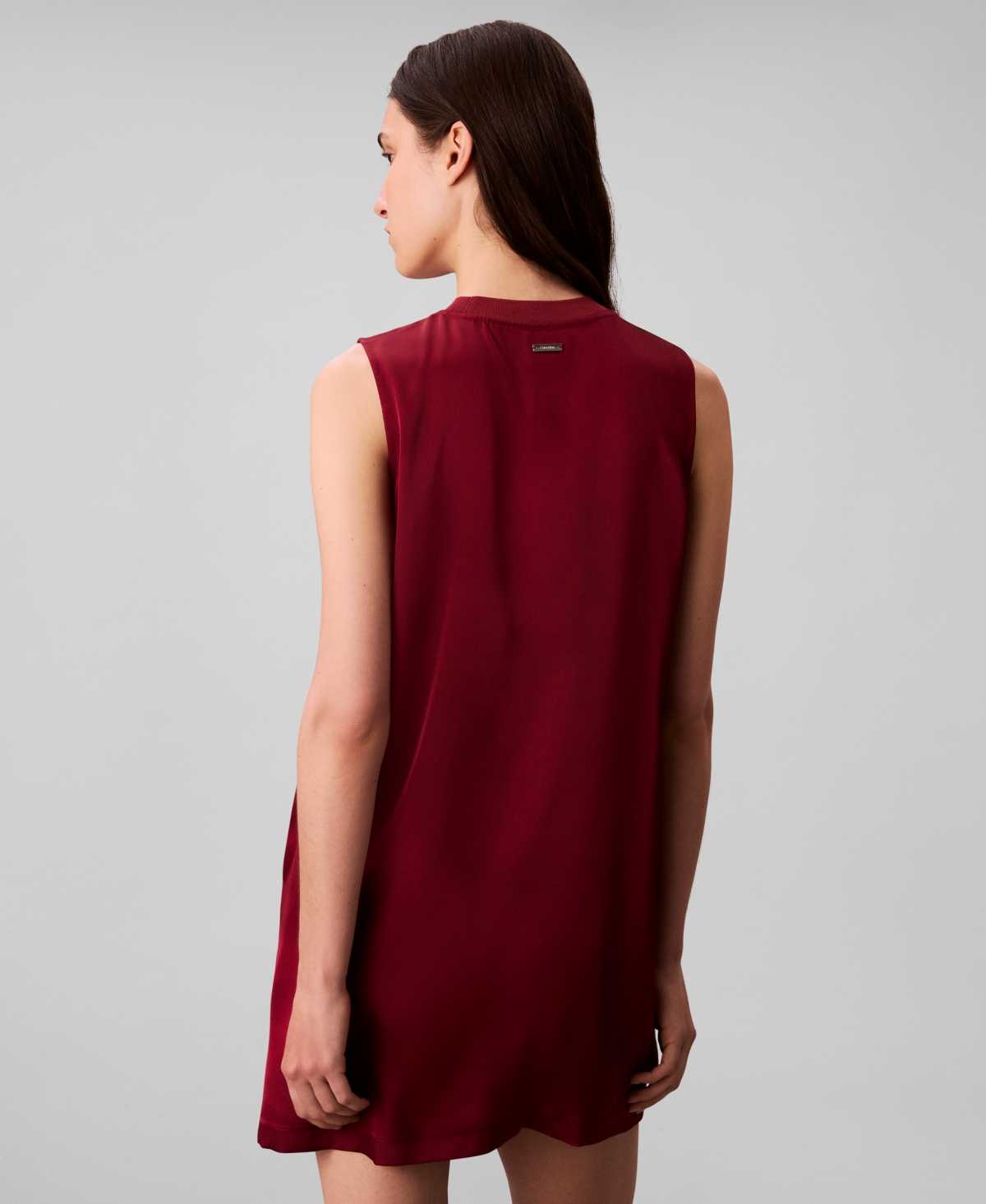 Calvin Klein Women's Mixed Media Mini Shift Dress