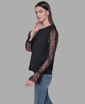 Women's Sheer Lace Blouse